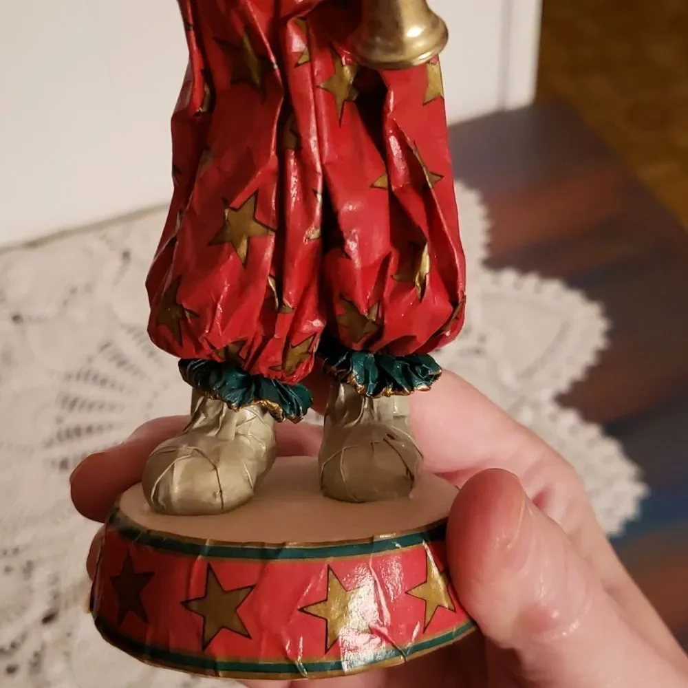 Unique Vintage Paper Mache Clown Ornament w/Bell